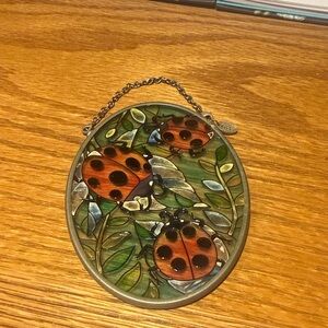 Stained Glass Ladybug Art Piece